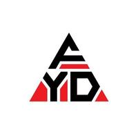 fyd driehoek brief logo ontwerp met driehoekige vorm. fyd driehoek logo ontwerp monogram. fyd driehoek vector logo sjabloon met rode kleur. fyd driehoekig logo eenvoudig, elegant en luxueus logo.