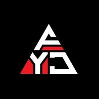 fyj driehoek brief logo ontwerp met driehoekige vorm. fyj driehoek logo ontwerp monogram. fyj driehoek vector logo sjabloon met rode kleur. fyj driehoekig logo eenvoudig, elegant en luxueus logo.