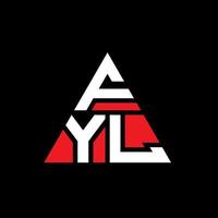 fyl driehoek brief logo ontwerp met driehoekige vorm. fyl driehoek logo ontwerp monogram. fyl driehoek vector logo sjabloon met rode kleur. fyl driehoekig logo eenvoudig, elegant en luxueus logo.