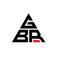 gbr driehoek brief logo ontwerp met driehoekige vorm. gbr driehoek logo ontwerp monogram. gbr driehoek vector logo sjabloon met rode kleur. gbr driehoekig logo eenvoudig, elegant en luxueus logo.