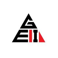 gei driehoek brief logo ontwerp met driehoekige vorm. gei driehoek logo ontwerp monogram. gei driehoek vector logo sjabloon met rode kleur. gei driehoekig logo eenvoudig, elegant en luxueus logo.