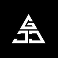gjj driehoek brief logo ontwerp met driehoekige vorm. gjj driehoek logo ontwerp monogram. gjj driehoek vector logo sjabloon met rode kleur. gjj driehoekig logo eenvoudig, elegant en luxueus logo.