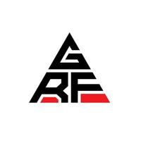 grf driehoek brief logo ontwerp met driehoekige vorm. grf driehoek logo ontwerp monogram. grf driehoek vector logo sjabloon met rode kleur. grf driehoekig logo eenvoudig, elegant en luxueus logo.