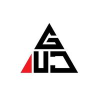 guj driehoek brief logo ontwerp met driehoekige vorm. guj driehoek logo ontwerp monogram. guj driehoek vector logo sjabloon met rode kleur. guj driehoekig logo eenvoudig, elegant en luxueus logo.