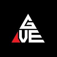 gve driehoek brief logo ontwerp met driehoekige vorm. gve driehoek logo ontwerp monogram. gve driehoek vector logo sjabloon met rode kleur. geef driehoekig logo eenvoudig, elegant en luxueus logo.