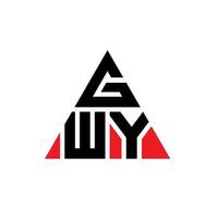 gwy driehoek brief logo ontwerp met driehoekige vorm. gwy driehoek logo ontwerp monogram. gwy driehoek vector logo sjabloon met rode kleur. gwy driehoekig logo eenvoudig, elegant en luxueus logo.