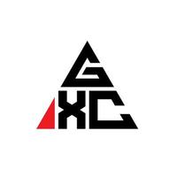 gxc driehoek brief logo ontwerp met driehoekige vorm. gxc driehoek logo ontwerp monogram. gxc driehoek vector logo sjabloon met rode kleur. gxc driehoekig logo eenvoudig, elegant en luxueus logo.