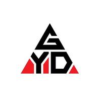 gyd driehoek brief logo ontwerp met driehoekige vorm. gyd driehoek logo ontwerp monogram. gyd driehoek vector logo sjabloon met rode kleur. gyd driehoekig logo eenvoudig, elegant en luxueus logo.