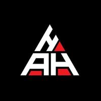 hah driehoeksbrief logo-ontwerp met driehoekige vorm. hah driehoek logo ontwerp monogram. hah driehoek vector logo sjabloon met rode kleur. hah driehoekig logo eenvoudig, elegant en luxueus logo.