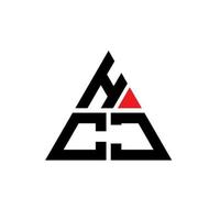 hcj driehoek brief logo ontwerp met driehoekige vorm. hcj driehoek logo ontwerp monogram. hcj driehoek vector logo sjabloon met rode kleur. hcj driehoekig logo eenvoudig, elegant en luxueus logo.