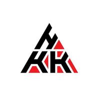 hkk driehoek brief logo ontwerp met driehoekige vorm. hkk driehoek logo ontwerp monogram. hkk driehoek vector logo sjabloon met rode kleur. hkk driehoekig logo eenvoudig, elegant en luxueus logo.