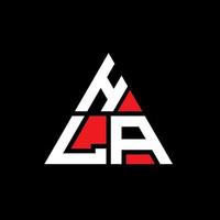hla driehoek brief logo ontwerp met driehoekige vorm. hla driehoek logo ontwerp monogram. hla driehoek vector logo sjabloon met rode kleur. hla driehoekig logo eenvoudig, elegant en luxueus logo.