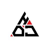 hoj driehoek brief logo ontwerp met driehoekige vorm. hoj driehoek logo ontwerp monogram. hoj driehoek vector logo sjabloon met rode kleur. hoj driehoekig logo eenvoudig, elegant en luxueus logo.