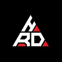 hrd driehoek brief logo ontwerp met driehoekige vorm. hrd driehoek logo ontwerp monogram. hrd driehoek vector logo sjabloon met rode kleur. HRD driehoekig logo eenvoudig, elegant en luxueus logo.