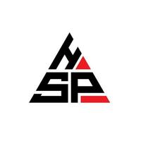 hsp driehoek brief logo ontwerp met driehoekige vorm. hsp driehoek logo ontwerp monogram. hsp driehoek vector logo sjabloon met rode kleur. hsp driehoekig logo eenvoudig, elegant en luxueus logo.