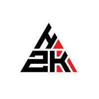 hzk driehoek brief logo ontwerp met driehoekige vorm. hzk driehoek logo ontwerp monogram. hzk driehoek vector logo sjabloon met rode kleur. hzk driehoekig logo eenvoudig, elegant en luxueus logo.