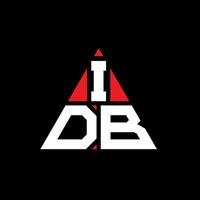idb driehoek brief logo ontwerp met driehoekige vorm. idb driehoek logo ontwerp monogram. idb driehoek vector logo sjabloon met rode kleur. idb driehoekig logo eenvoudig, elegant en luxueus logo.