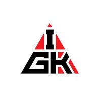 igk driehoek brief logo ontwerp met driehoekige vorm. igk driehoek logo ontwerp monogram. igk driehoek vector logo sjabloon met rode kleur. igk driehoekig logo eenvoudig, elegant en luxueus logo.