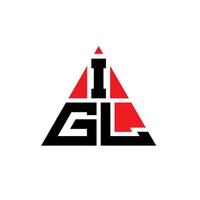 igl driehoek letter logo ontwerp met driehoekige vorm. igl driehoek logo ontwerp monogram. igl driehoek vector logo sjabloon met rode kleur. igl driehoekig logo eenvoudig, elegant en luxueus logo.