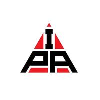 ipa driehoek brief logo ontwerp met driehoekige vorm. ipa driehoek logo ontwerp monogram. ipa driehoek vector logo sjabloon met rode kleur. ipa driehoekig logo eenvoudig, elegant en luxueus logo.