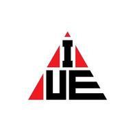 iue driehoek brief logo ontwerp met driehoekige vorm. iue driehoek logo ontwerp monogram. iue driehoek vector logo sjabloon met rode kleur. iue driehoekig logo eenvoudig, elegant en luxueus logo.