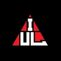 iul driehoek brief logo ontwerp met driehoekige vorm. iul driehoek logo ontwerp monogram. iul driehoek vector logo sjabloon met rode kleur. iul driehoekig logo eenvoudig, elegant en luxueus logo.