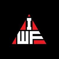 iwf driehoek brief logo ontwerp met driehoekige vorm. iwf driehoek logo ontwerp monogram. iwf driehoek vector logo sjabloon met rode kleur. iwf driehoekig logo eenvoudig, elegant en luxueus logo.