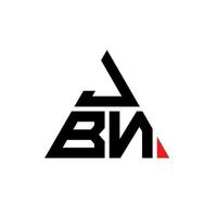 jbn driehoek brief logo ontwerp met driehoekige vorm. jbn driehoek logo ontwerp monogram. jbn driehoek vector logo sjabloon met rode kleur. jbn driehoekig logo eenvoudig, elegant en luxueus logo.