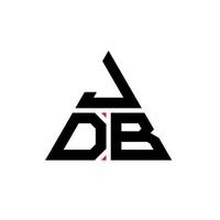 jdb driehoek brief logo ontwerp met driehoekige vorm. jdb driehoek logo ontwerp monogram. jdb driehoek vector logo sjabloon met rode kleur. jdb driehoekig logo eenvoudig, elegant en luxueus logo.