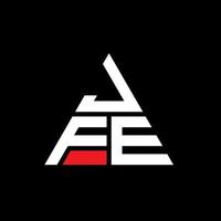 jfe driehoek brief logo ontwerp met driehoekige vorm. jfe driehoek logo ontwerp monogram. jfe driehoek vector logo sjabloon met rode kleur. jfe driehoekig logo eenvoudig, elegant en luxueus logo.
