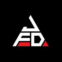 jfd driehoek brief logo ontwerp met driehoekige vorm. jfd driehoek logo ontwerp monogram. jfd driehoek vector logo sjabloon met rode kleur. jfd driehoekig logo eenvoudig, elegant en luxueus logo.
