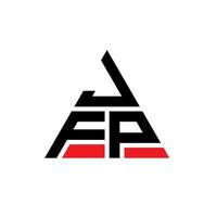 jfp driehoek brief logo ontwerp met driehoekige vorm. jfp driehoek logo ontwerp monogram. jfp driehoek vector logo sjabloon met rode kleur. jfp driehoekig logo eenvoudig, elegant en luxueus logo.