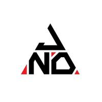 jno driehoek letter logo ontwerp met driehoekige vorm. jno driehoek logo ontwerp monogram. jno driehoek vector logo sjabloon met rode kleur. jno driehoekig logo eenvoudig, elegant en luxueus logo.