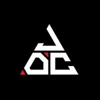 joc driehoek brief logo ontwerp met driehoekige vorm. joc driehoek logo ontwerp monogram. joc driehoek vector logo sjabloon met rode kleur. joc driehoekig logo eenvoudig, elegant en luxueus logo.