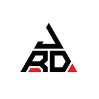 jrd driehoek brief logo ontwerp met driehoekige vorm. jrd driehoek logo ontwerp monogram. jrd driehoek vector logo sjabloon met rode kleur. jrd driehoekig logo eenvoudig, elegant en luxueus logo.