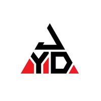 jyd driehoek brief logo ontwerp met driehoekige vorm. jyd driehoek logo ontwerp monogram. jyd driehoek vector logo sjabloon met rode kleur. jyd driehoekig logo eenvoudig, elegant en luxueus logo.