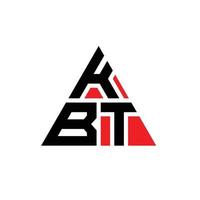 kbt driehoek brief logo ontwerp met driehoekige vorm. kbt driehoek logo ontwerp monogram. kbt driehoek vector logo sjabloon met rode kleur. kbt driehoekig logo eenvoudig, elegant en luxueus logo.