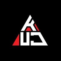 kuj driehoek brief logo ontwerp met driehoekige vorm. kuj driehoek logo ontwerp monogram. kuj driehoek vector logo sjabloon met rode kleur. kuj driehoekig logo eenvoudig, elegant en luxueus logo.