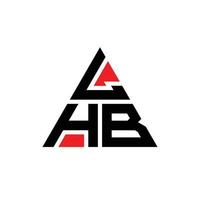 lhb driehoek brief logo ontwerp met driehoekige vorm. lhb driehoek logo ontwerp monogram. lhb driehoek vector logo sjabloon met rode kleur. lhb driehoekig logo eenvoudig, elegant en luxueus logo.