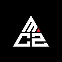 mcz driehoek brief logo ontwerp met driehoekige vorm. mcz driehoek logo ontwerp monogram. mcz driehoek vector logo sjabloon met rode kleur. mcz driehoekig logo eenvoudig, elegant en luxueus logo.