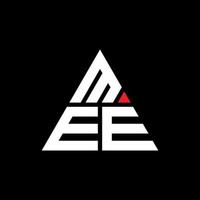 mee driehoek brief logo ontwerp met driehoekige vorm. mee driehoek logo ontwerp monogram. mee driehoek vector logo sjabloon met rode kleur. mee driehoekig logo eenvoudig, elegant en luxueus logo.
