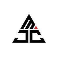 mjc driehoek brief logo ontwerp met driehoekige vorm. mjc driehoek logo ontwerp monogram. mjc driehoek vector logo sjabloon met rode kleur. mjc driehoekig logo eenvoudig, elegant en luxueus logo.