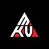 mkv driehoek brief logo ontwerp met driehoekige vorm. mkv driehoek logo ontwerp monogram. mkv driehoek vector logo sjabloon met rode kleur. mkv driehoekig logo eenvoudig, elegant en luxueus logo.