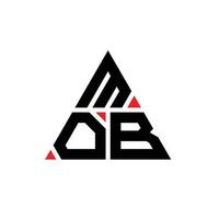 mob driehoek brief logo ontwerp met driehoekige vorm. mob driehoek logo ontwerp monogram. mob driehoek vector logo sjabloon met rode kleur. mob driehoekig logo eenvoudig, elegant en luxueus logo.