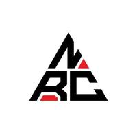 nrc driehoek brief logo ontwerp met driehoekige vorm. nrc driehoek logo ontwerp monogram. nrc driehoek vector logo sjabloon met rode kleur. nrc driehoekig logo eenvoudig, elegant en luxueus logo.