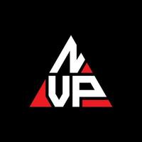nvp driehoek brief logo ontwerp met driehoekige vorm. NVP driehoek logo ontwerp monogram. NVP driehoek vector logo sjabloon met rode kleur. nvp driehoekig logo eenvoudig, elegant en luxueus logo.