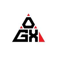 ogx driehoek brief logo ontwerp met driehoekige vorm. ogx driehoek logo ontwerp monogram. ogx driehoek vector logo sjabloon met rode kleur. ogx driehoekig logo eenvoudig, elegant en luxueus logo.