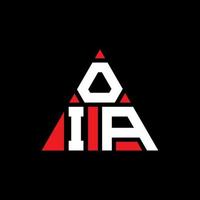 oia driehoek brief logo ontwerp met driehoekige vorm. oia driehoek logo ontwerp monogram. oia driehoek vector logo sjabloon met rode kleur. oia driehoekig logo eenvoudig, elegant en luxueus logo.