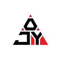 ojy driehoek brief logo ontwerp met driehoekige vorm. ojy driehoek logo ontwerp monogram. ojy driehoek vector logo sjabloon met rode kleur. ojy driehoekig logo eenvoudig, elegant en luxueus logo.
