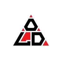 oude driehoek brief logo ontwerp met driehoekige vorm. oude driehoek logo ontwerp monogram. oude driehoek vector logo sjabloon met rode kleur. oud driehoekig logo eenvoudig, elegant en luxueus logo.